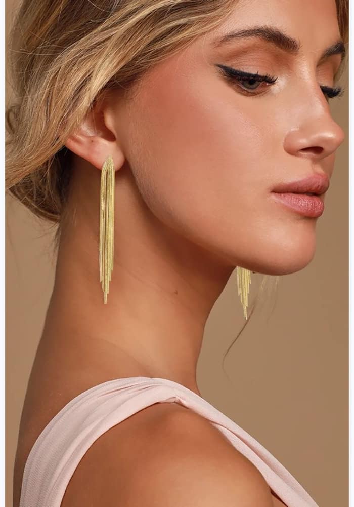 OCCFAE Store Metal Clip On Earrings for Women Non Pierced Dangle Drop Earrings Multiple Styles - Image 2